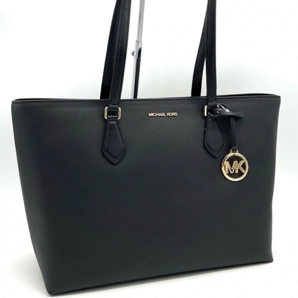 Michael Kors Bag Large Sheila Mf Tote Bag Black/Gold
